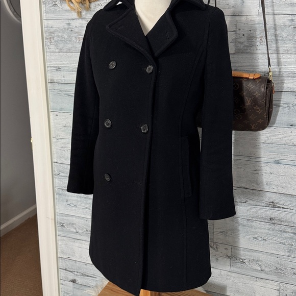 J. CREW WOOL BLEND CLASSIC DOUBLE BREASTED PEA COAT - Picture 4 of 9